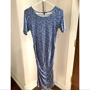 Isabella Oliver Blue Floral Maternity Dress